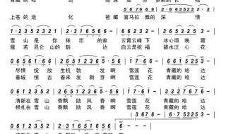雪莲花歌曲