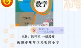 六年级下册数学广角